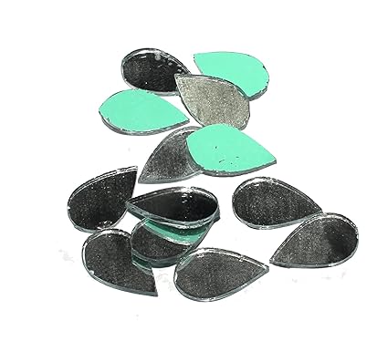 Mahabal Creations Shisha Mirror Frames and Mirrors for Embroidery Work, Crochet, Bohemian, Art & Craft Material, Blouse, Neck Design Making (200 Pcs Drop Shape)