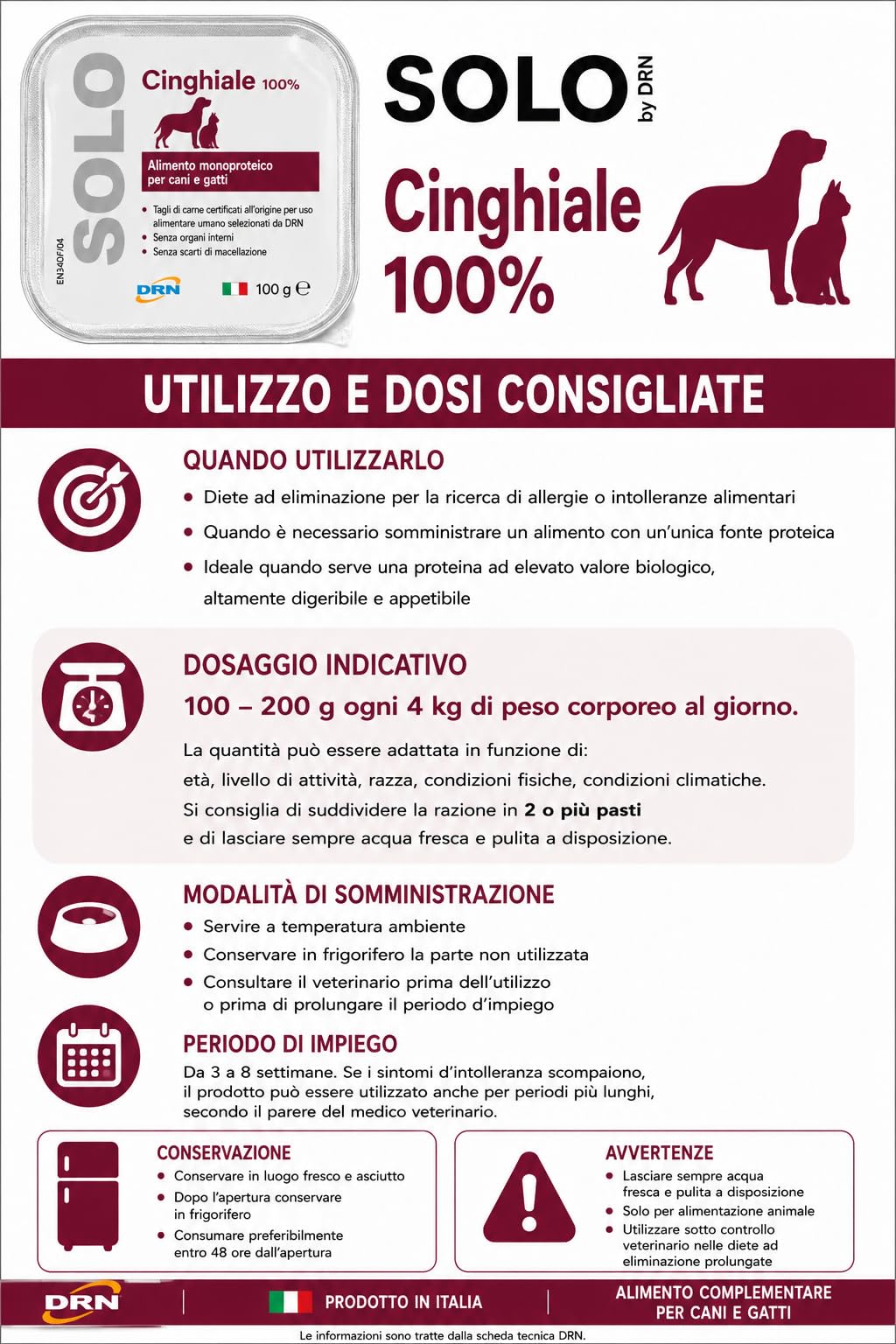 DRN SOLO CINGHIALE 100 gr- confezione da 32
