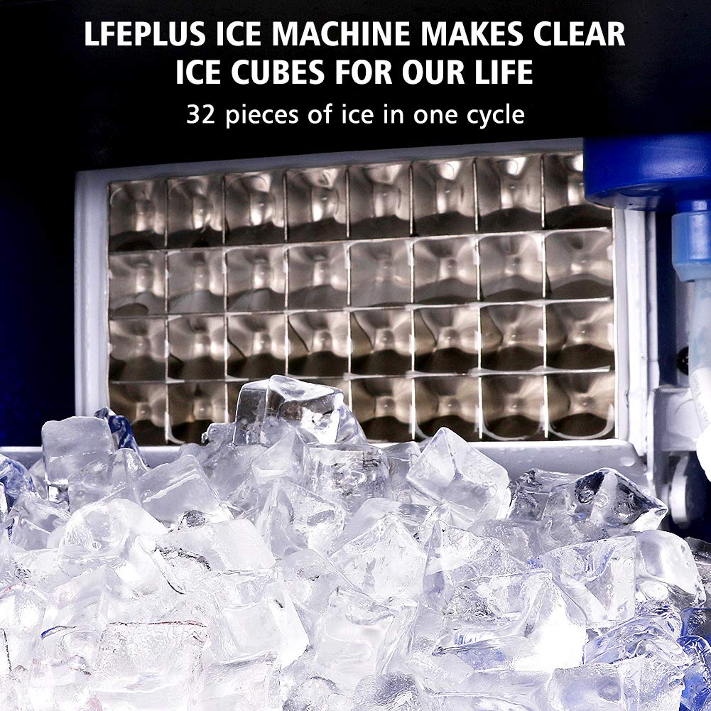LifePlus Commercial Ice Maker Machine Under Counter Produce 70LBS of