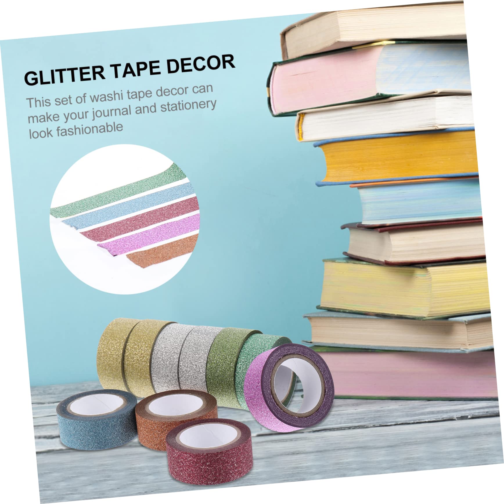 STOBOK 30pezzi Nastro Adesivo Decorativo Washi Glitter Per Fai Da Te Per Creazioni Artistiche Decorazioni e Progetti Immaginativi