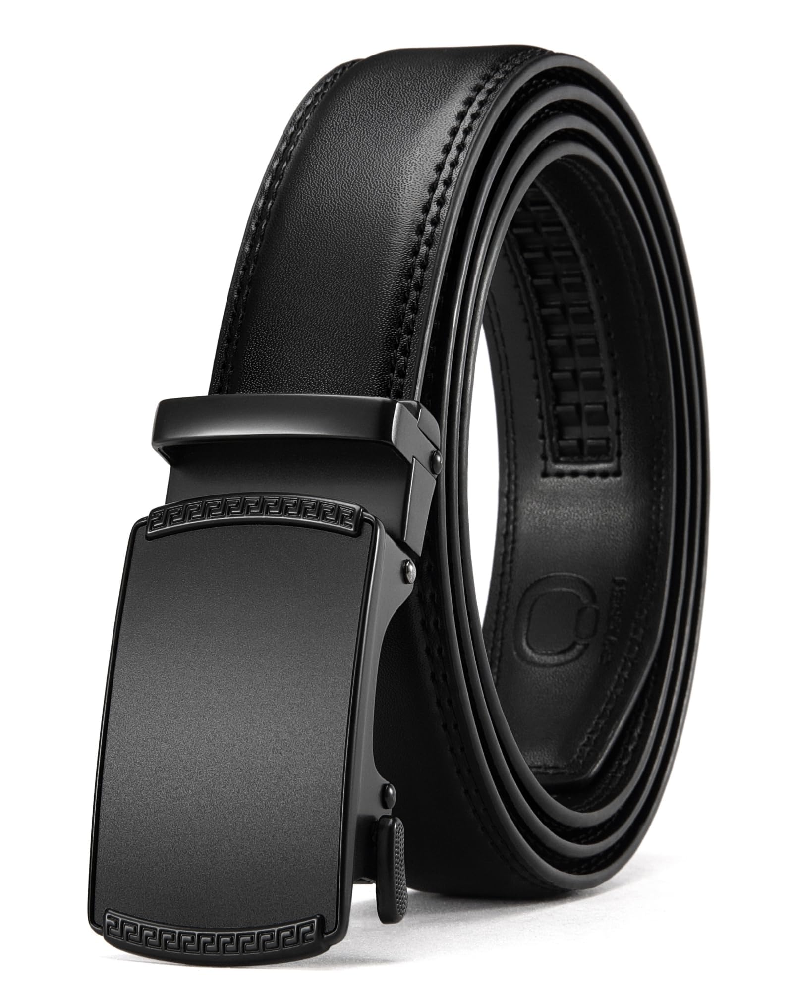 CHAOREN Mens Dress Belt - Mens Ratchet Belt Leather for Dress Pant - Micro Adjustable Belts Fit Everywhere