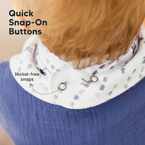 Miniatura 214 de KeaBabies 8 unidades de baberos tipo bandana orgánicos para niñas - Baberos tipo triángulo súper absorbentes para bebés que babean y están en