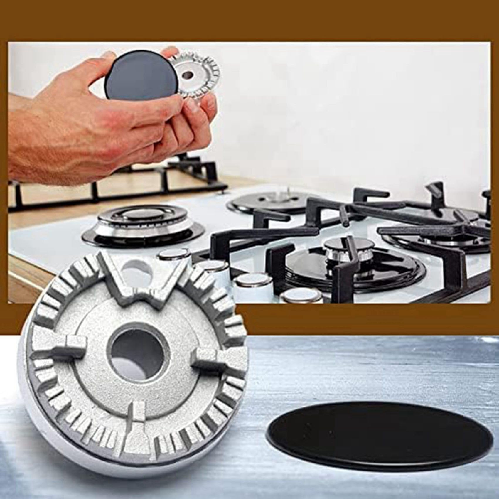8X Bruciatore Universale con un per Forno, Piano Cottura un Gas per, un per Bruciatore Adatto un Tutte Le Dimensioni Piatte