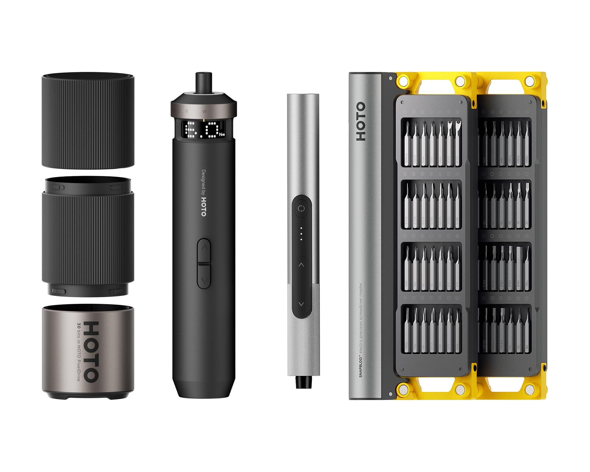 HOTO PixelDrive Electric Screwdriver SNAPBLOQ S-A01 3 7V Mini Electric Screwdriver with 56 Bits 3 Torque Settings