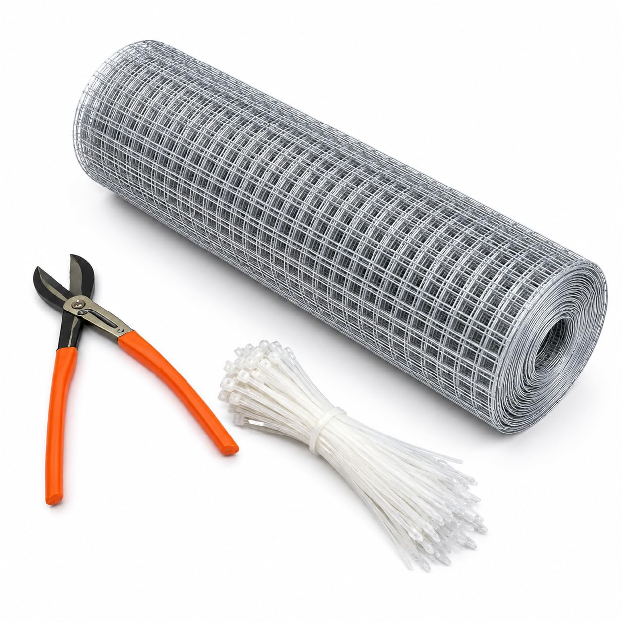 Galvanized Welded Wire Mesh Roll 4 x 20 Feet | Heavy Duty Iron Fencing Net for Farm, Garden, Poultry, Tree Guard | Rust-Proof Mesh with 40 Black Cable Ties Included-image-33