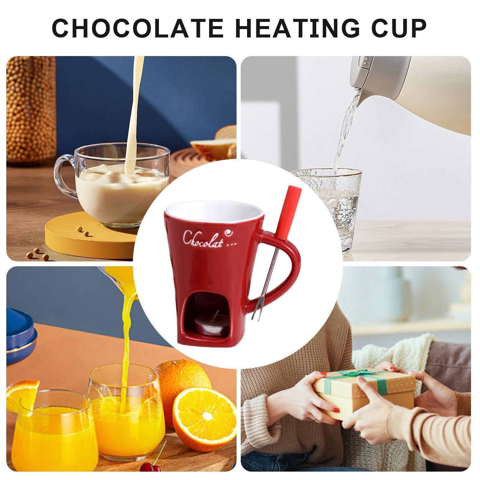 Tazza personale per fonduta di cioccolato, scalda burro in ceramica - Tazza scalda burro in ceramica da 130 ml,Tazza calda creativa per burro, caramello, tazza per fonduta di cioccolato carina per cio