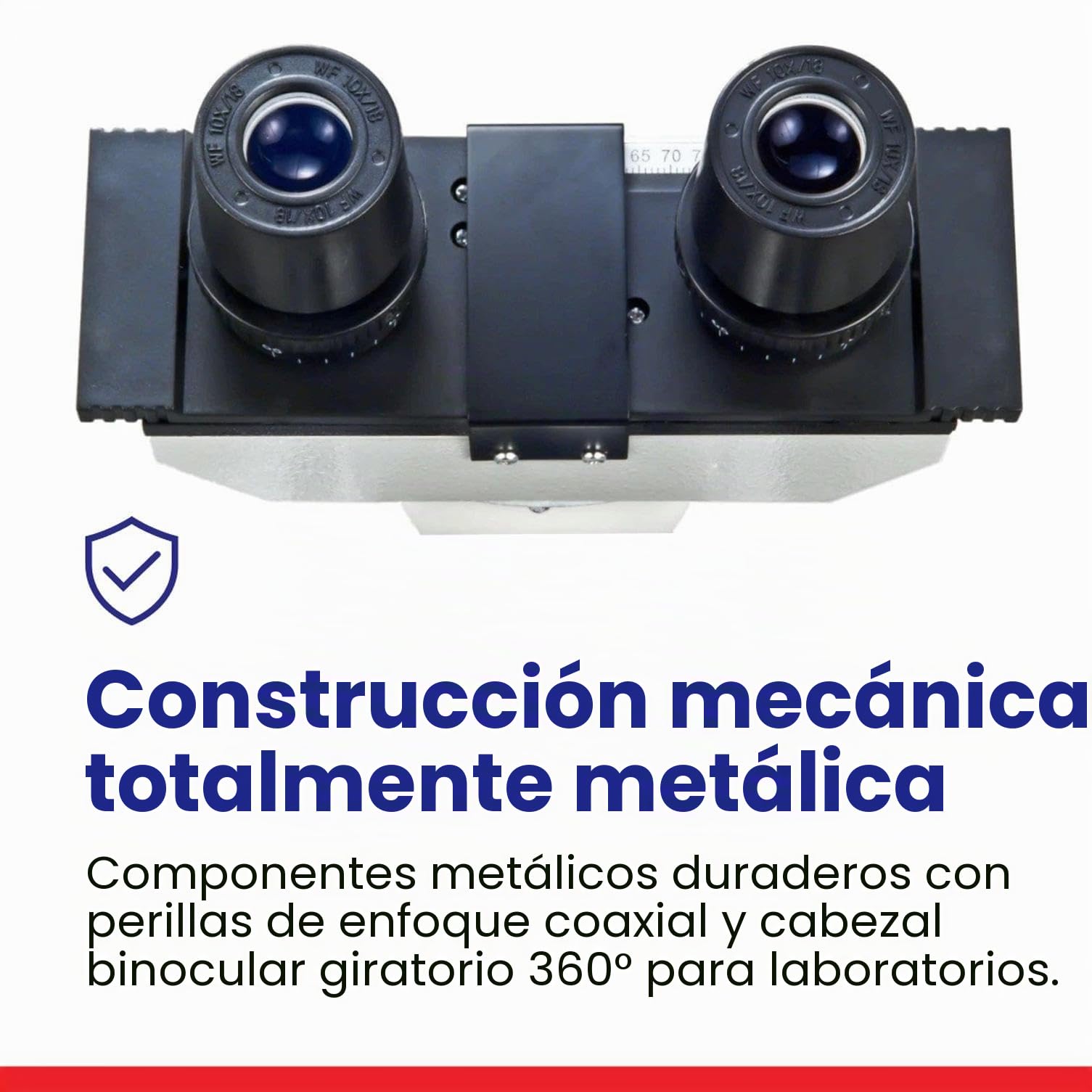 OMAX - 40X-2000X Binocular Microscopio Compuesto LED Lab con Doble Capa Etapa Mecanica + 100 Tapas de Diapositivas en Blanco y Vidrio + 50 Papel Limpiador de Lentes