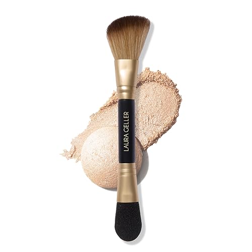 Miniatura 14 de LAURA GELLER NEW YORK - Brocha retráctil con mango de aluminio Kabuki, para todo el maquillaje facial y base para maquillaje facial líquido, crema