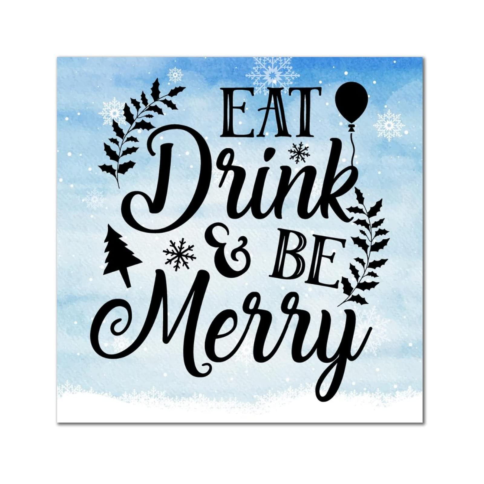 Décoration murale vintage Eat Drink and Be Merry idéale pour cuisine et salon