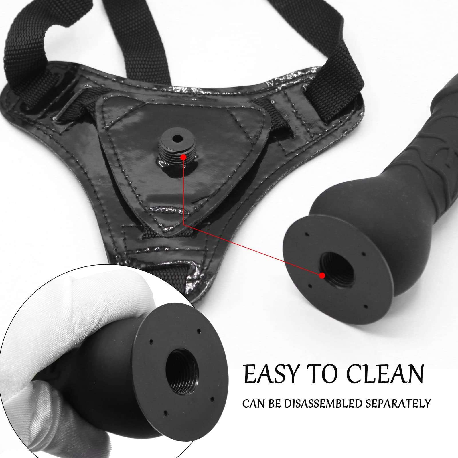 Dildo con cinturino BDSMJOY, Strap-On per donne, Pene con cinturino per donne e uomini, Strap-On per coppie, Dildo con Giocattoli sessuali lesbici,Giocattoli sessuali