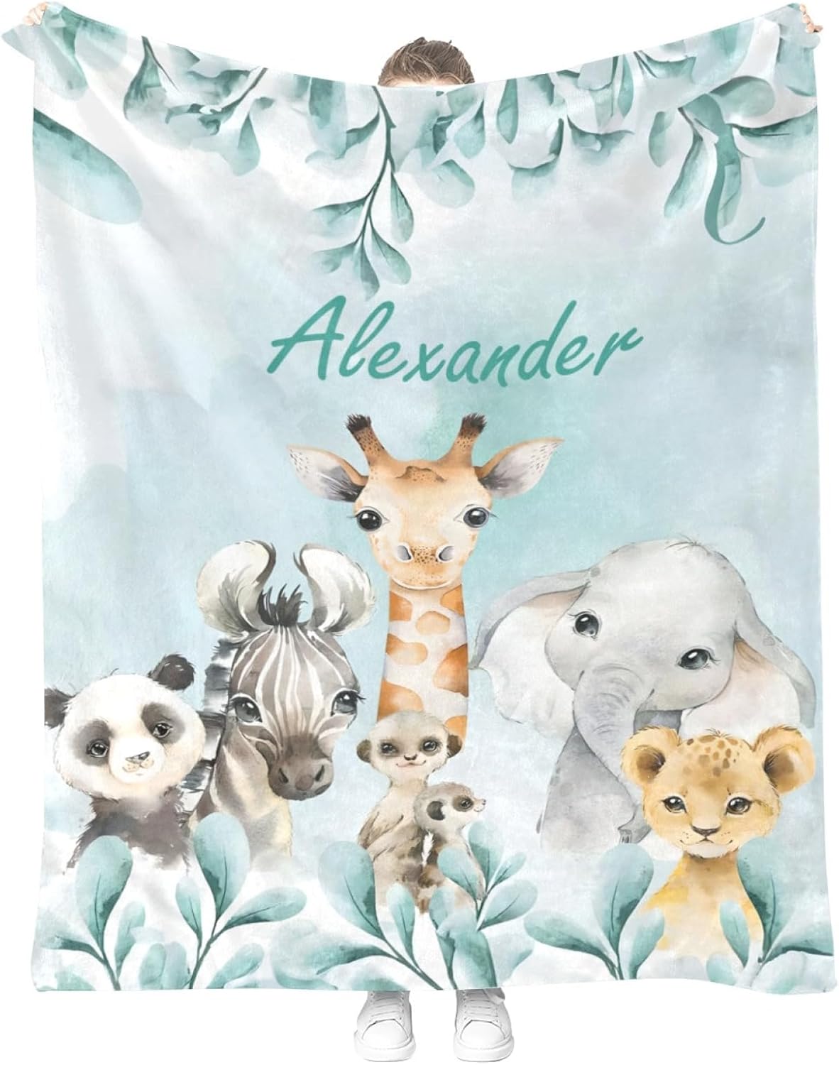 Personalized Baby Blanket for Boys,Custom Baby Blanket with Name