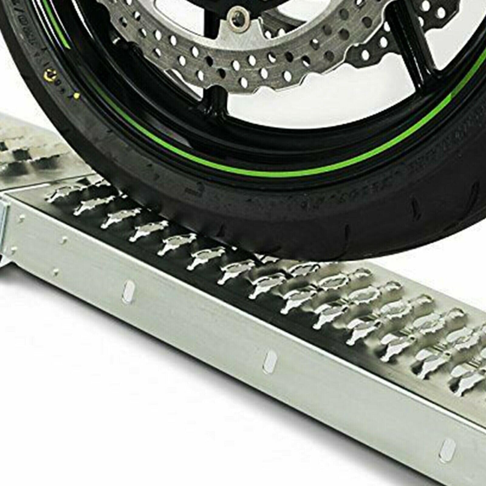 1 pcs Rampe de chargement antidérapante en acier RÉSISTANTE pour moto motocross MX 1,8 m 200 kg