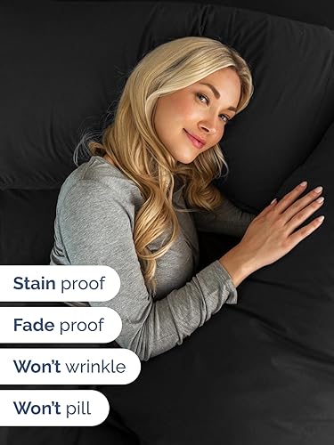 Miniatura 4 de Juego de sábanas de bolsillo extraprofundo, transpirables, refrescantes, suaves, de ajuste fácil y seguro, sin arrugas y cómodas, para hotel, 4