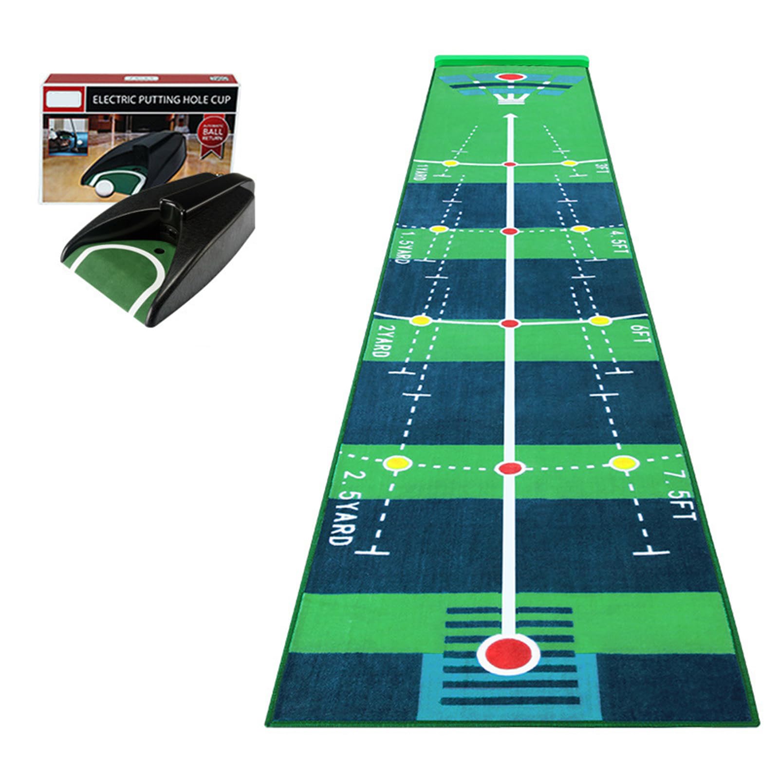 Green de golf d'intérieur de luxe pour perfectionner son swing sur un tapis fluide de 10 pieds