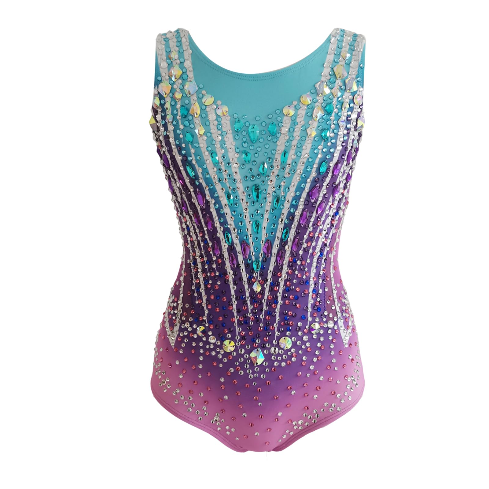 LIUHUO Rhythmic Gymnastics Leotards Purple Blue Costumes Women Girls Competition New Rules