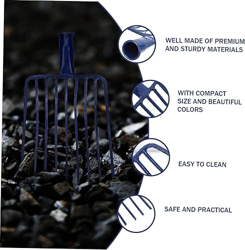 Miniatura 7 de Happyyami Rastrillo de hojas para arbustos, rastrillo de carbón, pala de carbón, pala de carbón, barbacoa, cucharada de cenizas de carbón,