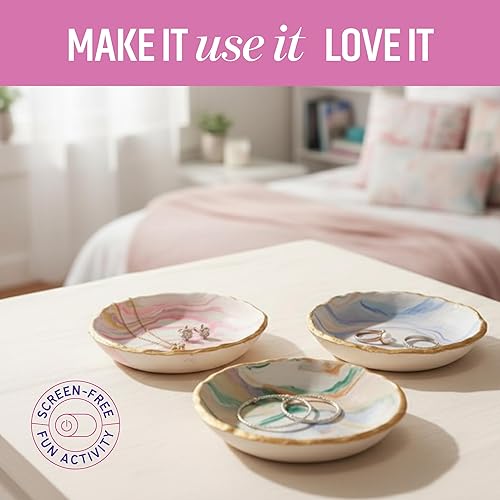 Miniatura 7 de Dan&Darci Craft 'n Clay - Kit de fabricación de platos de joyería para niños de 8 a 14 años de edad, los mejores kits de manualidades y