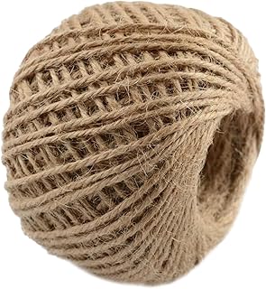 ジュートロープ - 製品包装用麻ひも 50m |工芸品用ジュートロープ | DIY愛好家向け 庭師向け 農家向け ウェディングプランナー向け ギフトラッピング マクラメ織り ワークショップ組織向け