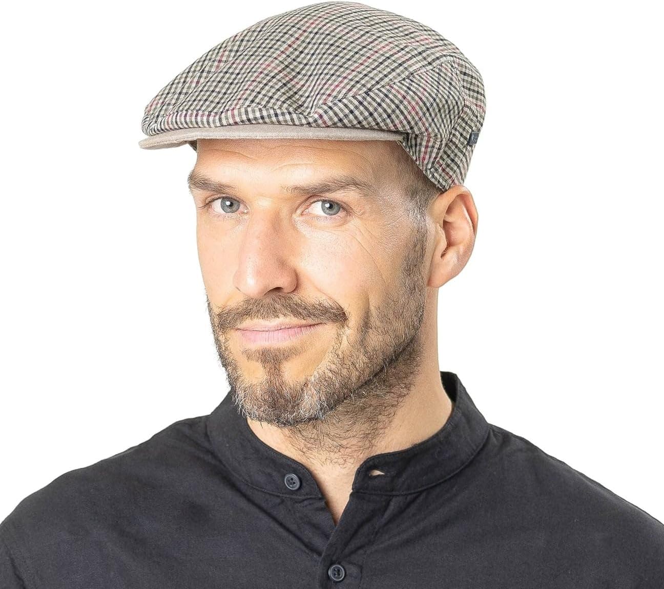 Lipodo Inglese Flat Cap Vichy Pattern Multicoloured Made in Italy Unisex Summer
