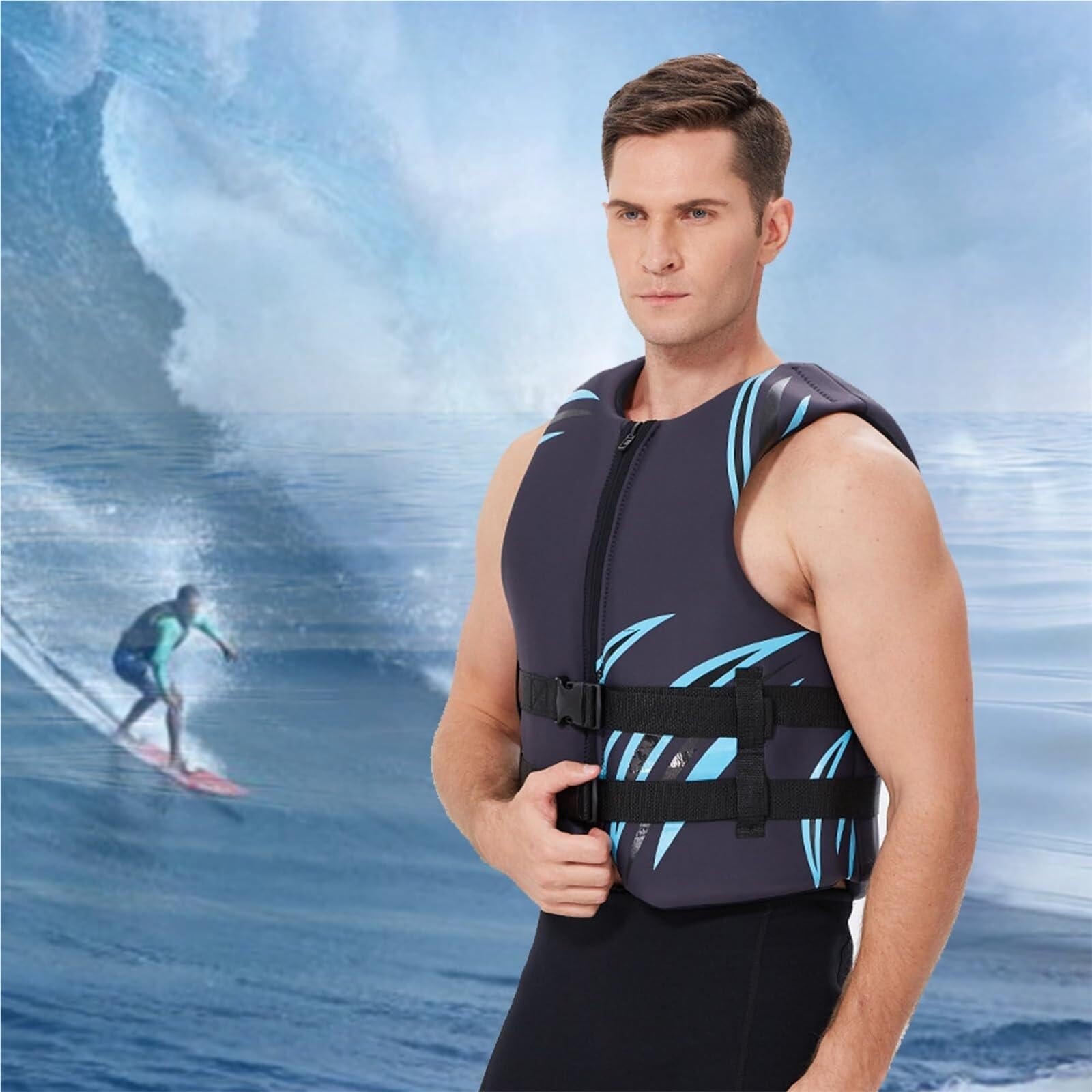 Veste de Surf en Néoprène avec Ceinture Réglable for la Natation