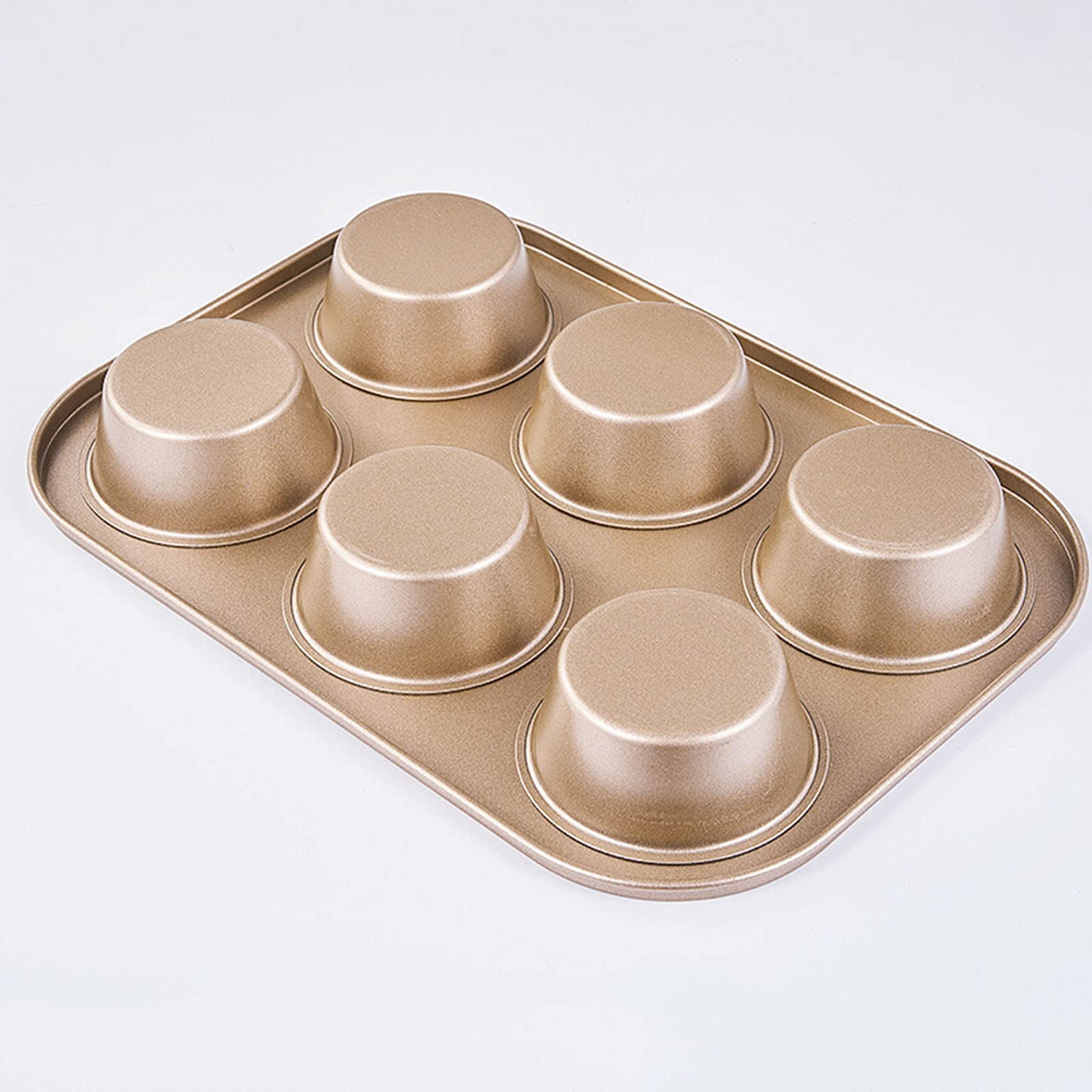 BAtlam Küchenutensilien, Cupcake-Backform, Mini-Kuchenform, Backformen für 6 Tassen, Antihaft-Kohlenstoffstahl, kleine Kuchen-DIY-Muffinform, Antihaft