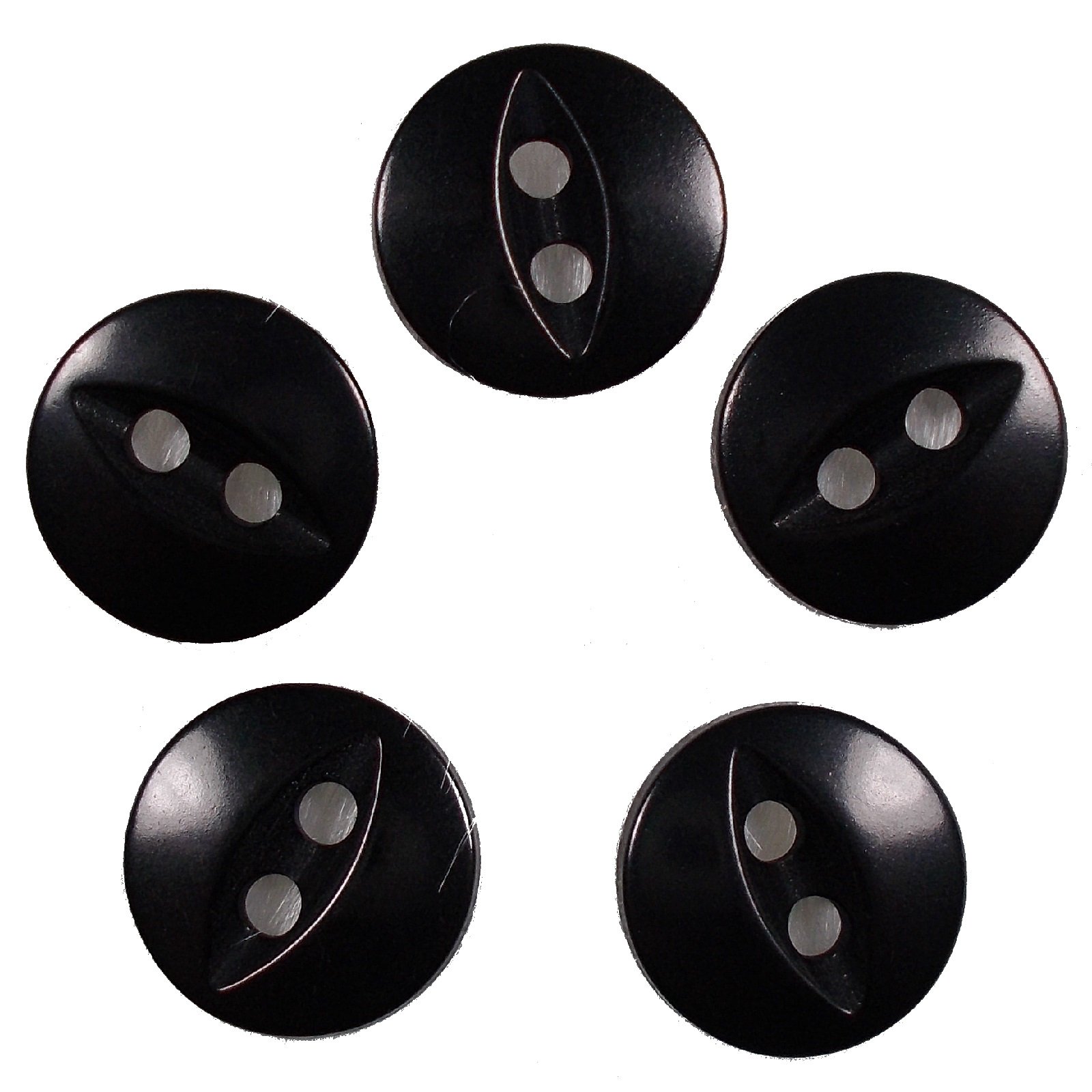 Push The Button Black Fisheye Basic Buttons 16Mm (, 5)