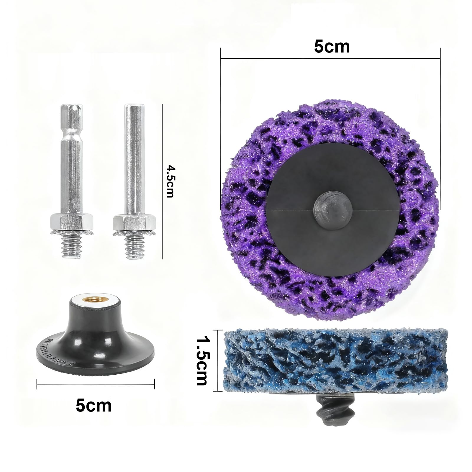33 Stück CSD Scheibe 50mm, Schleifscheiben Grobreinigung, Reinigungsscheibe Winkelschleifer, Grobreinigungsscheibe Bohrmaschine, Grobschleifscheibe, Entfernen von Rost, Farbe, Lack auf Metall