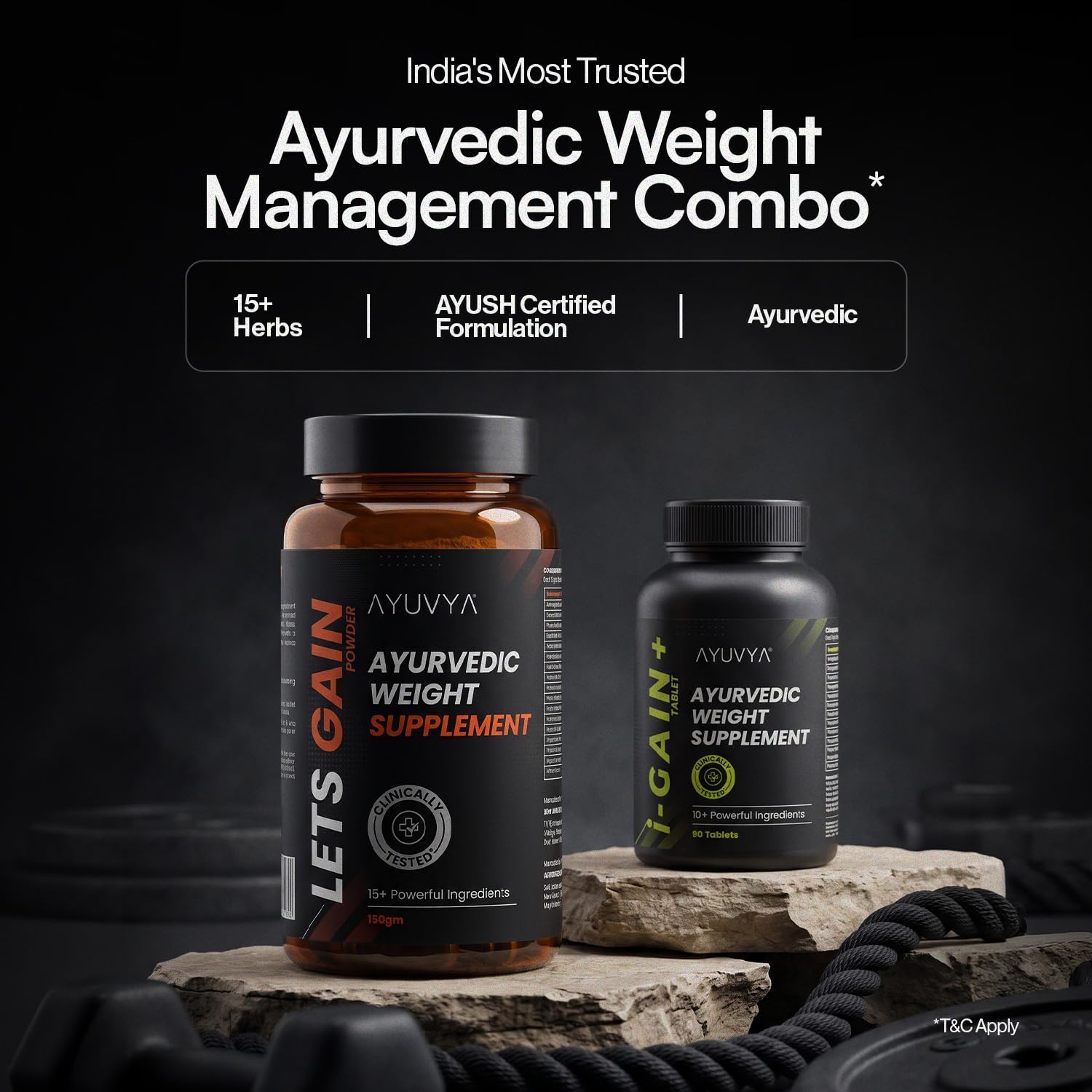 Ayuvya i-GAIN+ & Lets Gain | Clinically Proven Ayurvedic Weight Gain Combo | Helps in Improving Appetite & Weight | As Seen on Shark Tank — Amazon image 2