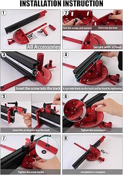 Aluminum Precision Miter Gauge for Maximum Stock Support and a Repetitive Cut Flip Stop