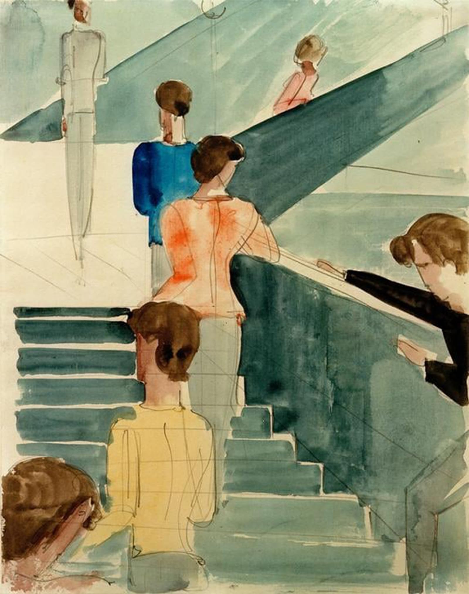 Pintura de Oskar Schlemmer en lienzo decorativo para pared de dormitorio y hogar 60x90cm 5