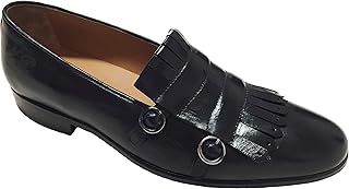 Mocassino Uomo con Frangia e Doppia Fibbia