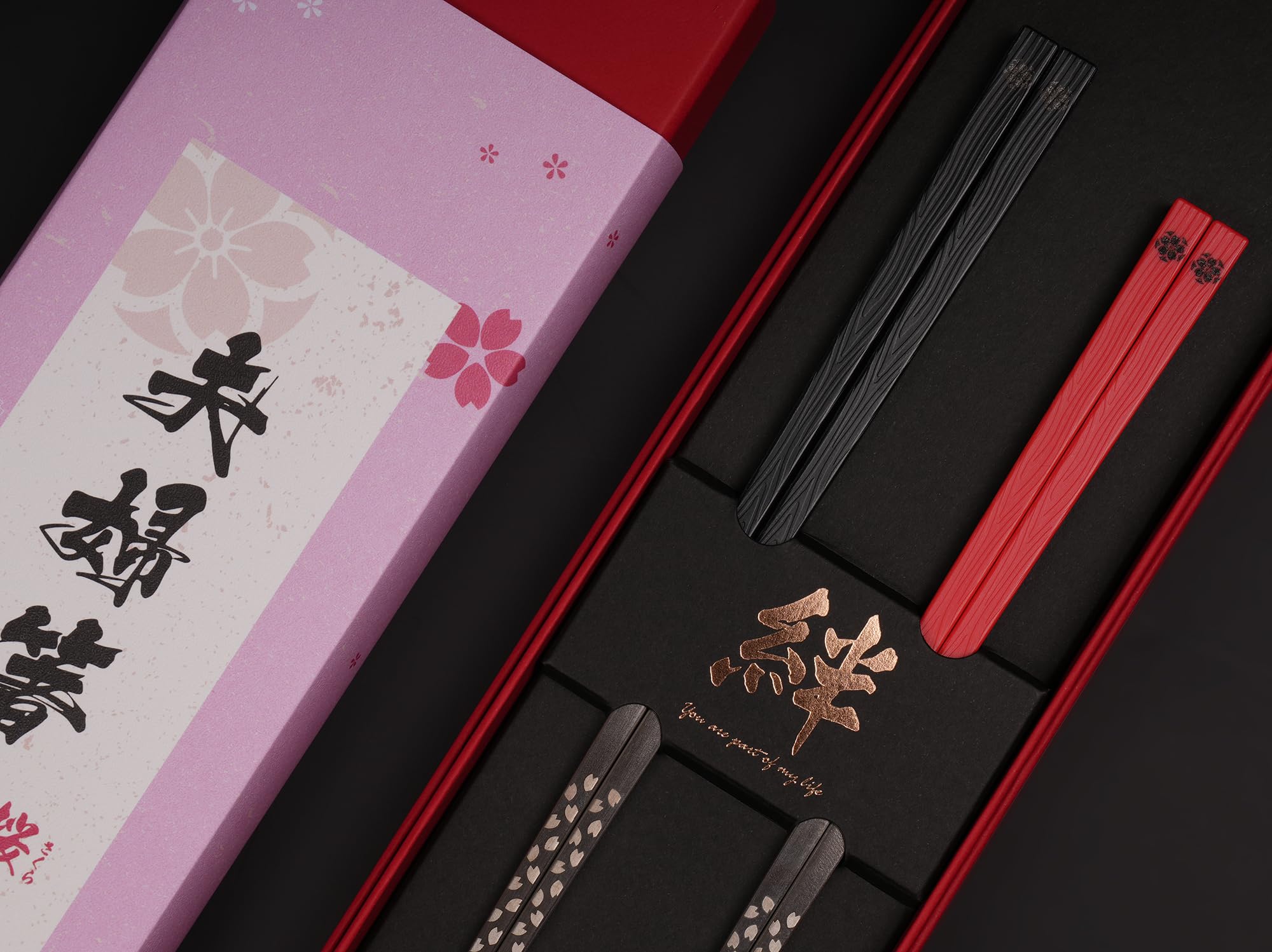 Amazon | LAYANA 夫婦箸 桜 2膳セット 台湾製 SUS316 四角ステンレス箸