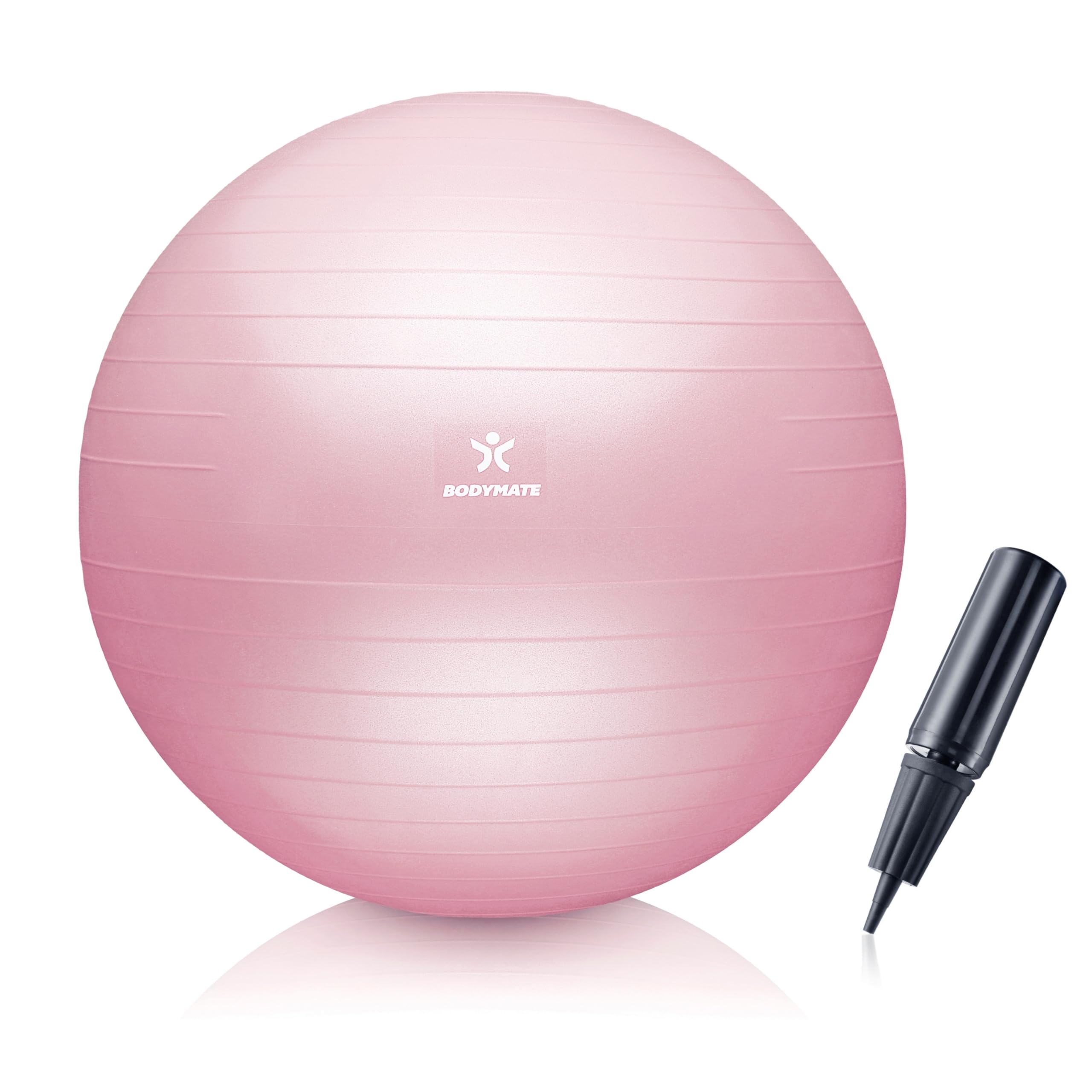 BODYMATE Pelota de Ejercicio para Fitnes con Sistema antirreventones | con bombín | Bola de Yoga Pilates y Ejercicio | Balón para Sentarse | Balon de Ejercicio para Fitness - 1