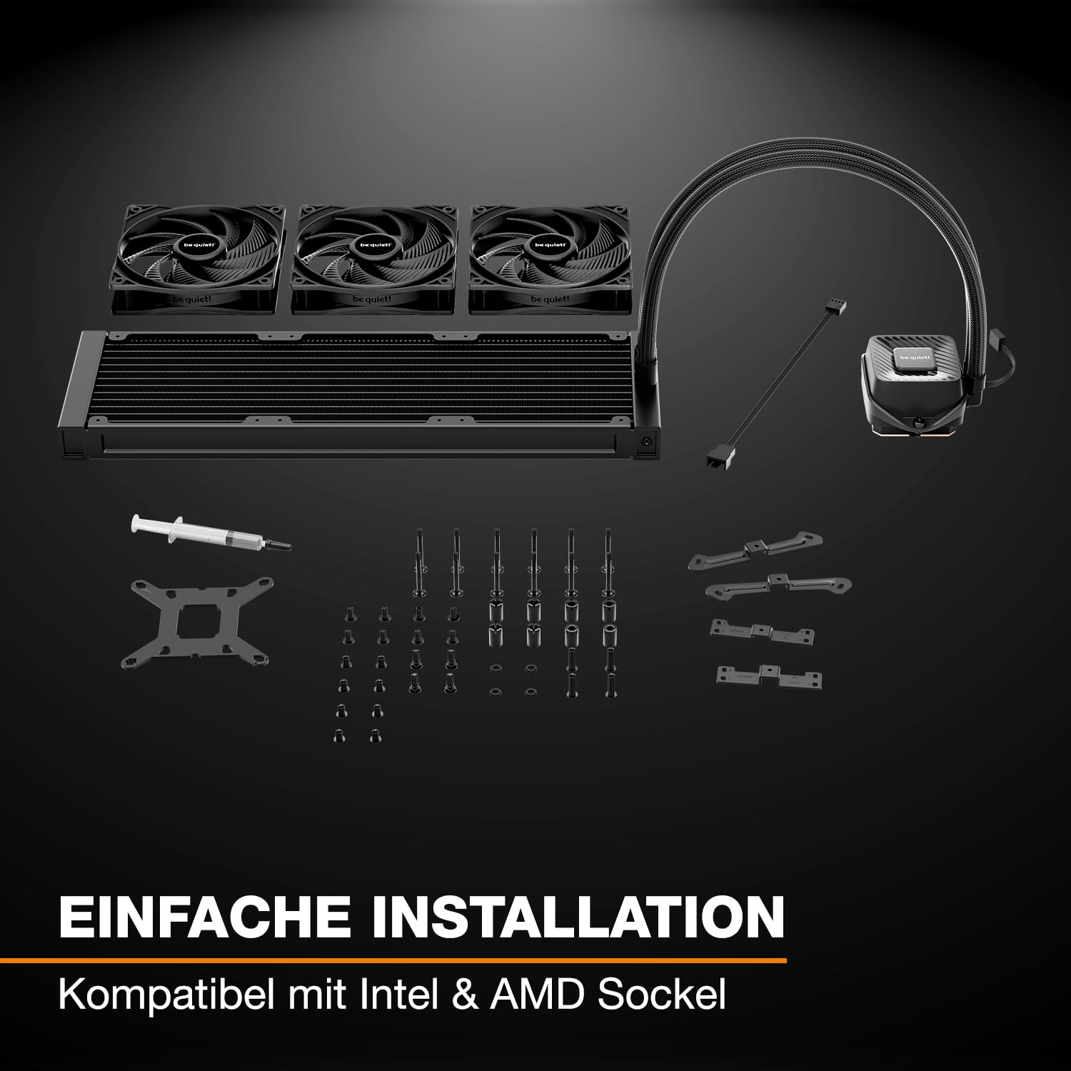 be quiet! Pure Loop 3 360 mm All-in-One-Wasserkühlung für übertaktete AMD/Intel-Systeme, 3x Pure Wings 3 120 mm PWM high-speed Lüfter, hoher statischer Druck, flüsterleise PWM-Pumpe