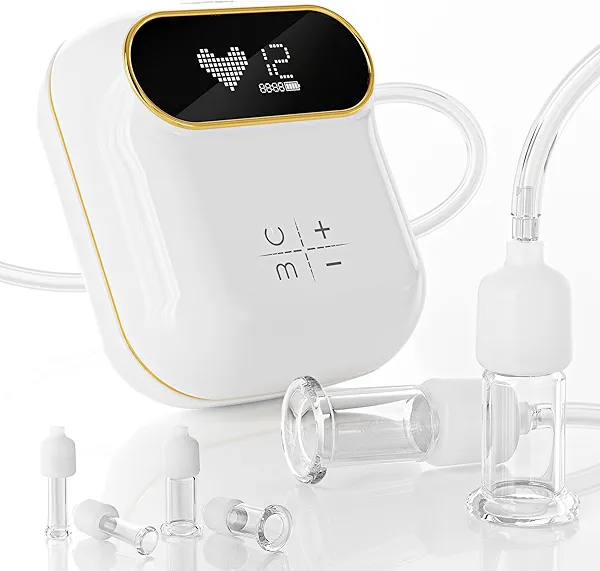 Rolevin 6Pcs Electric Facial Cupping Therapy Set Glass, 3 in 1 Gua Sha Facial Tools Face Cupping Massage for Eye Neck Skin Care, 3 Size Vacuum Suction Cups for Cellulite, Puffiness Reduction