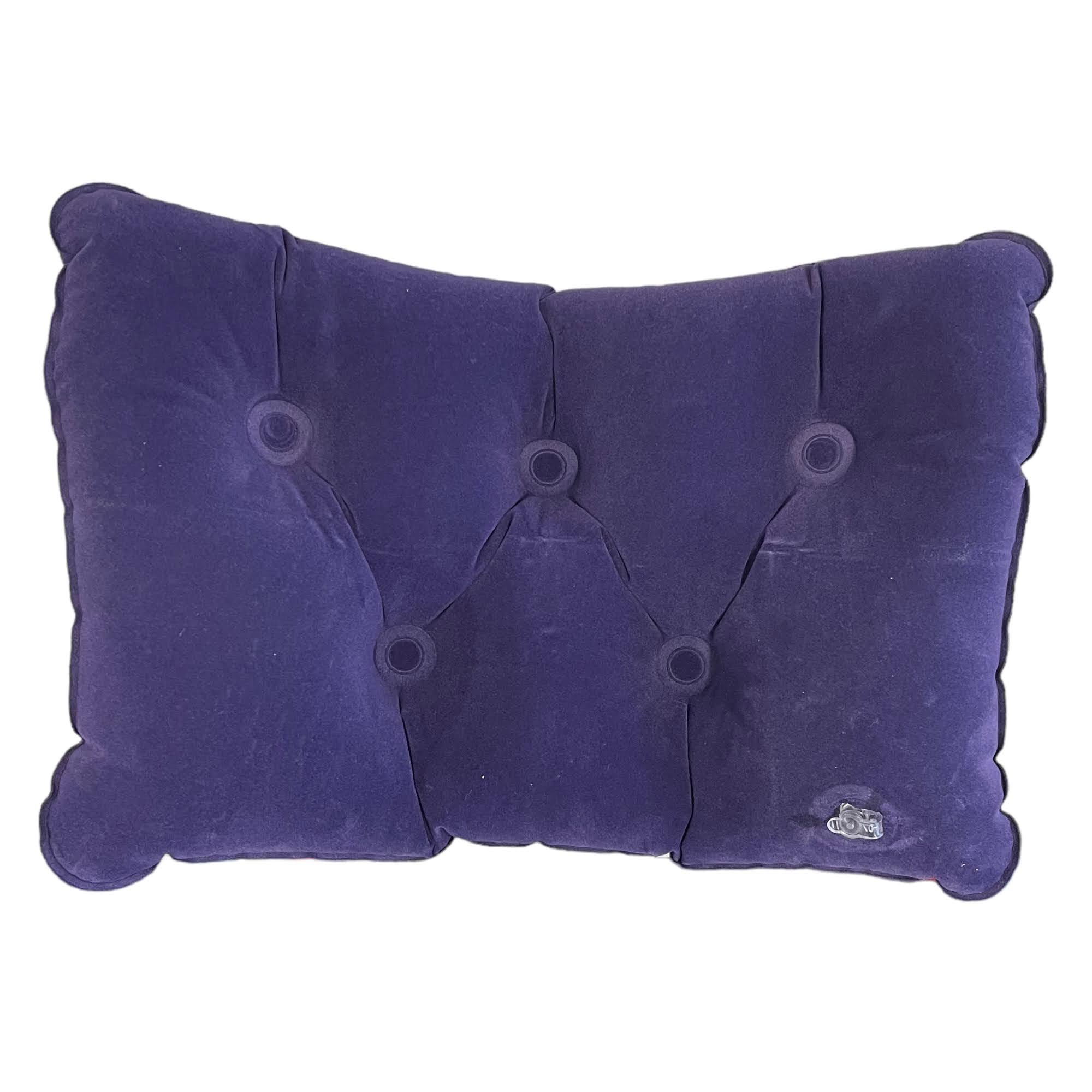 Caribou Living Navy Blue Soft Inflatable Compact Camping Travel Blow Up Air Pillow Cushion For Bed Beach Sun Lounger Sunbathing Backpacking Hiking