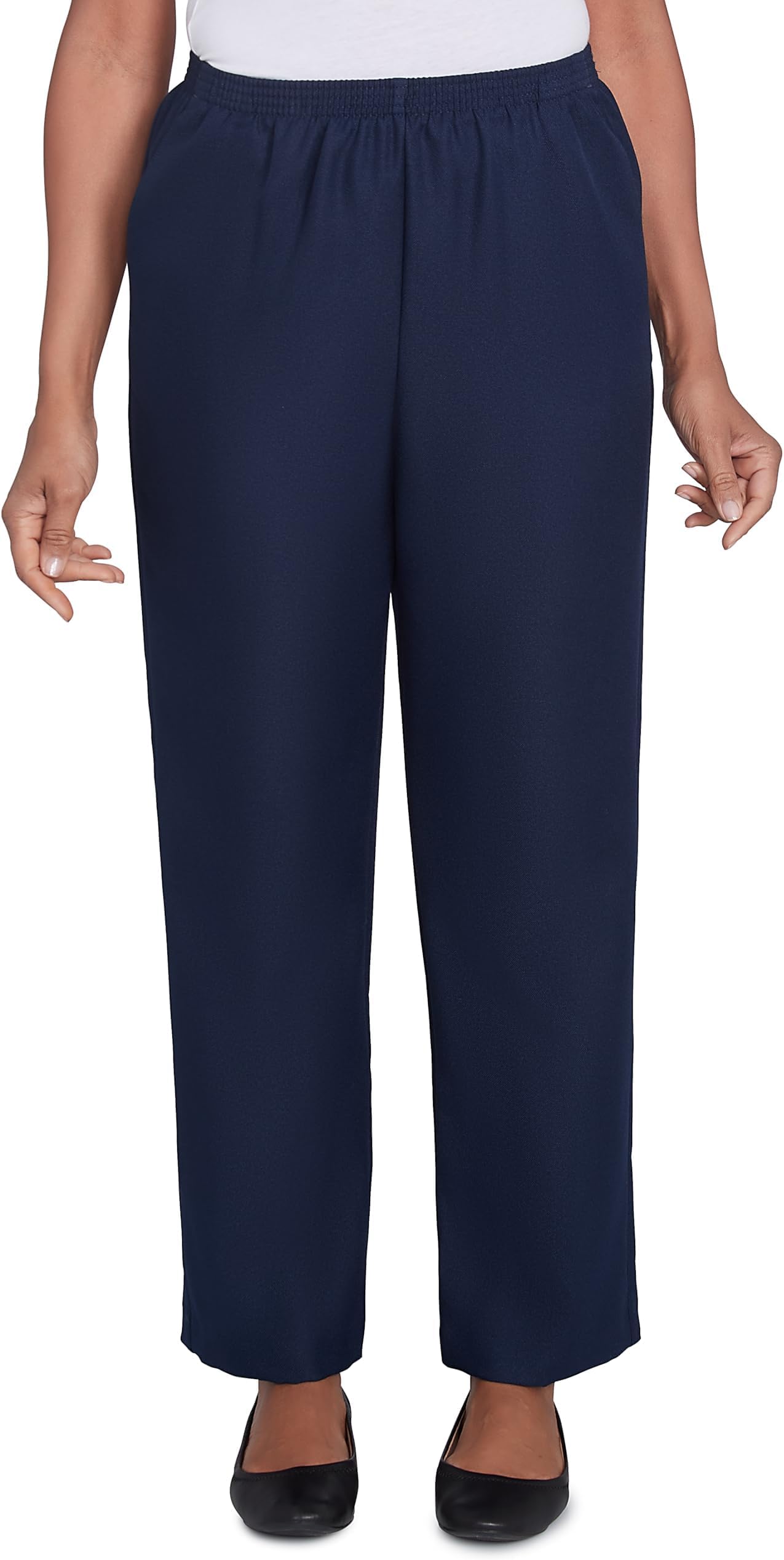 Women's Petite Solid Medium Pant