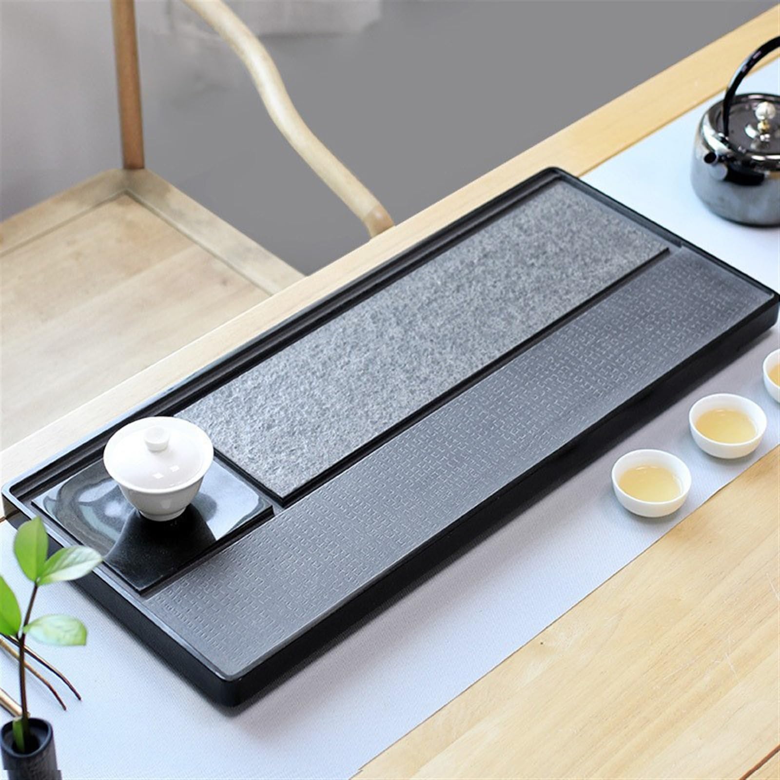 Blat taca do kawy Urushi taca do herbaty zestaw do herbaty prosty suchy bańka stolik do herbaty Kung Fu pulpit taca na herbatę (70 x 30 x 3 cm)