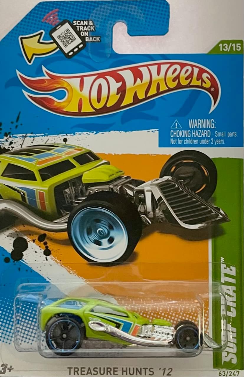 HOT WHEELS 2012 TREASURE HUNT SERIES #13 OF 15 SURF CRATE DIE-CAST