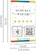 NFC Business Review Cards (1-Pack) – Compatible with Google Reviews – Reusable Smart Tap & QR – Works with All Phones – Contactless Customer Feedback Tool