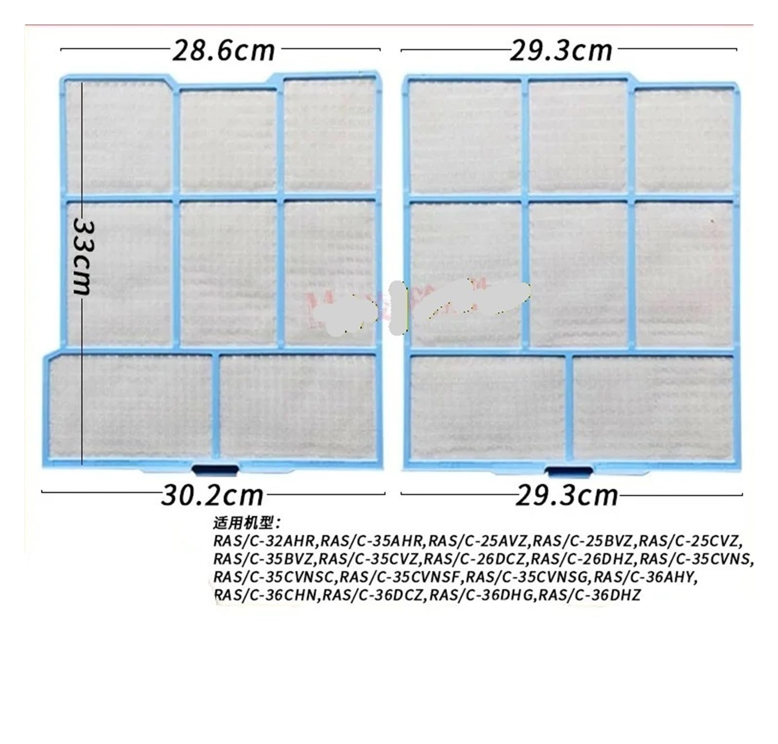 Compatibile Con HITACHI, 1 Set Filtro Aria Condizionata RAS-35AHR, 36AHY, 32AHR, 35AVZ, 26, 36DHZ