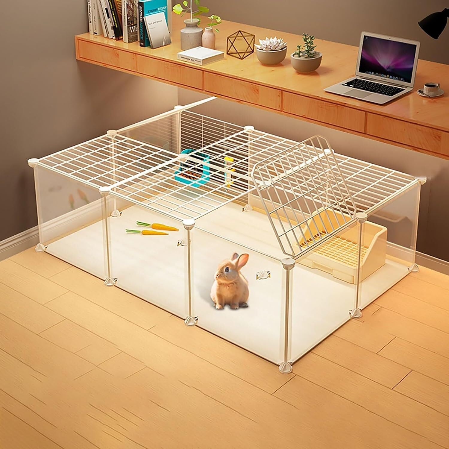 Gabbia for Piccoli Animali Domestici – Fai da Te for Interni/Esterni(107x72x37cm-With Top)