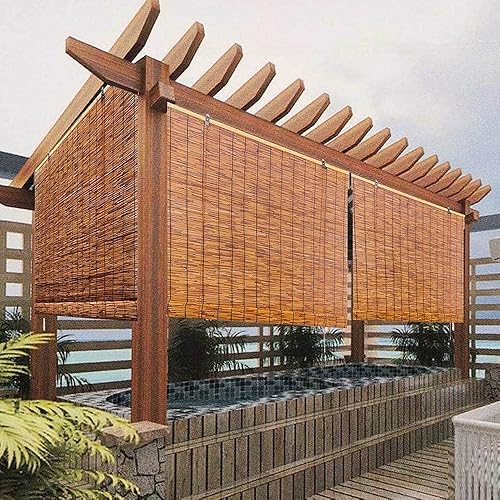 Miniatura 6 de Cocoa - Persianas enrollables de bambú para patio, persianas opacas de 27 pulgadas de ancho x 60 pulgadas de largo, 38 pulgadas de ancho x 72