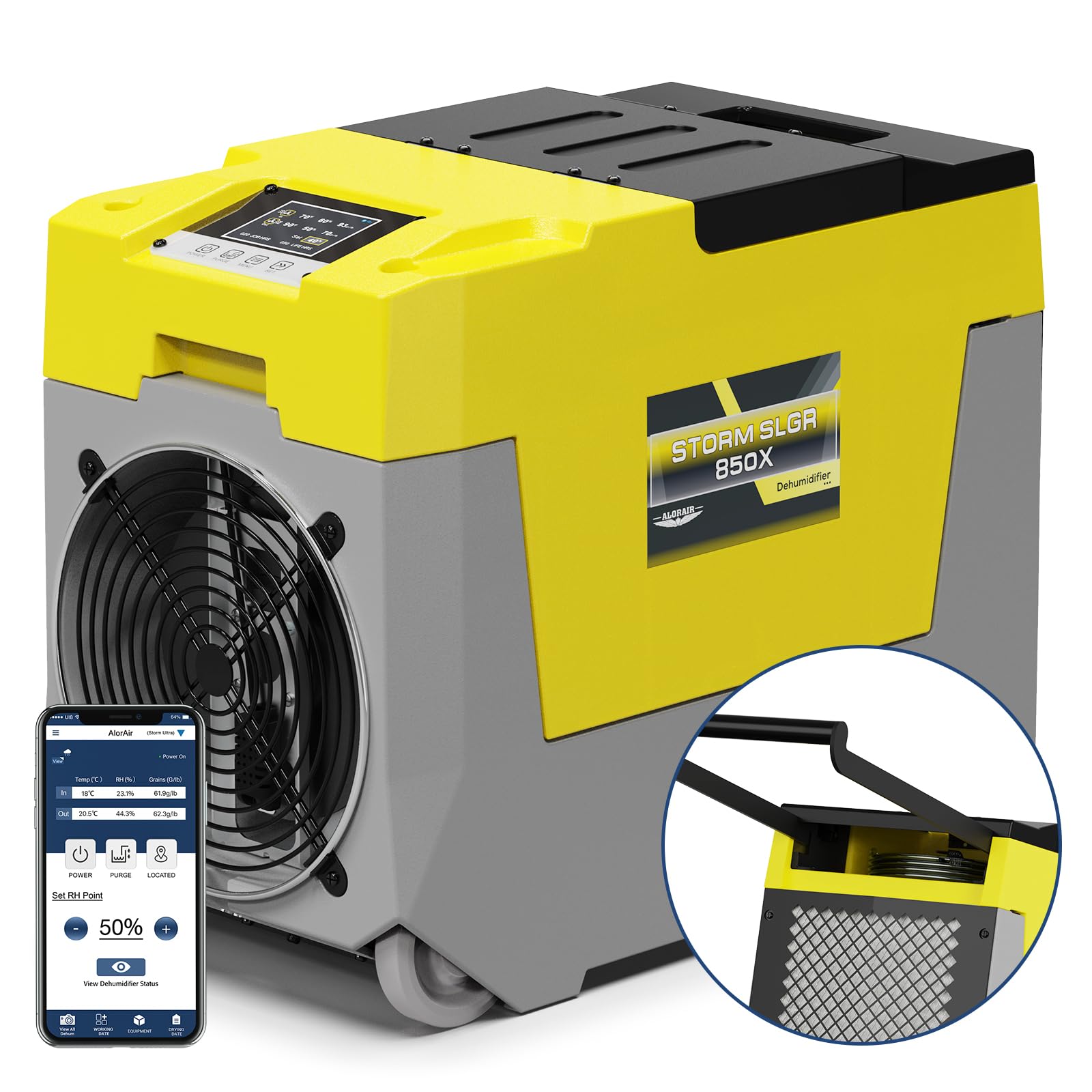 ALORAIR Yellow / Large / 180.0 pints Dehumidifiers