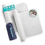 Hiccapop [2-Pack Inflatable Bed Rail for Toddlers | Portable, Blow-up Bed Bumper for King, Queen, Full, with Non-Slip Machine-Washable Cover | Travel Bed Rail for Hotel, Grandma\'s, Vacation