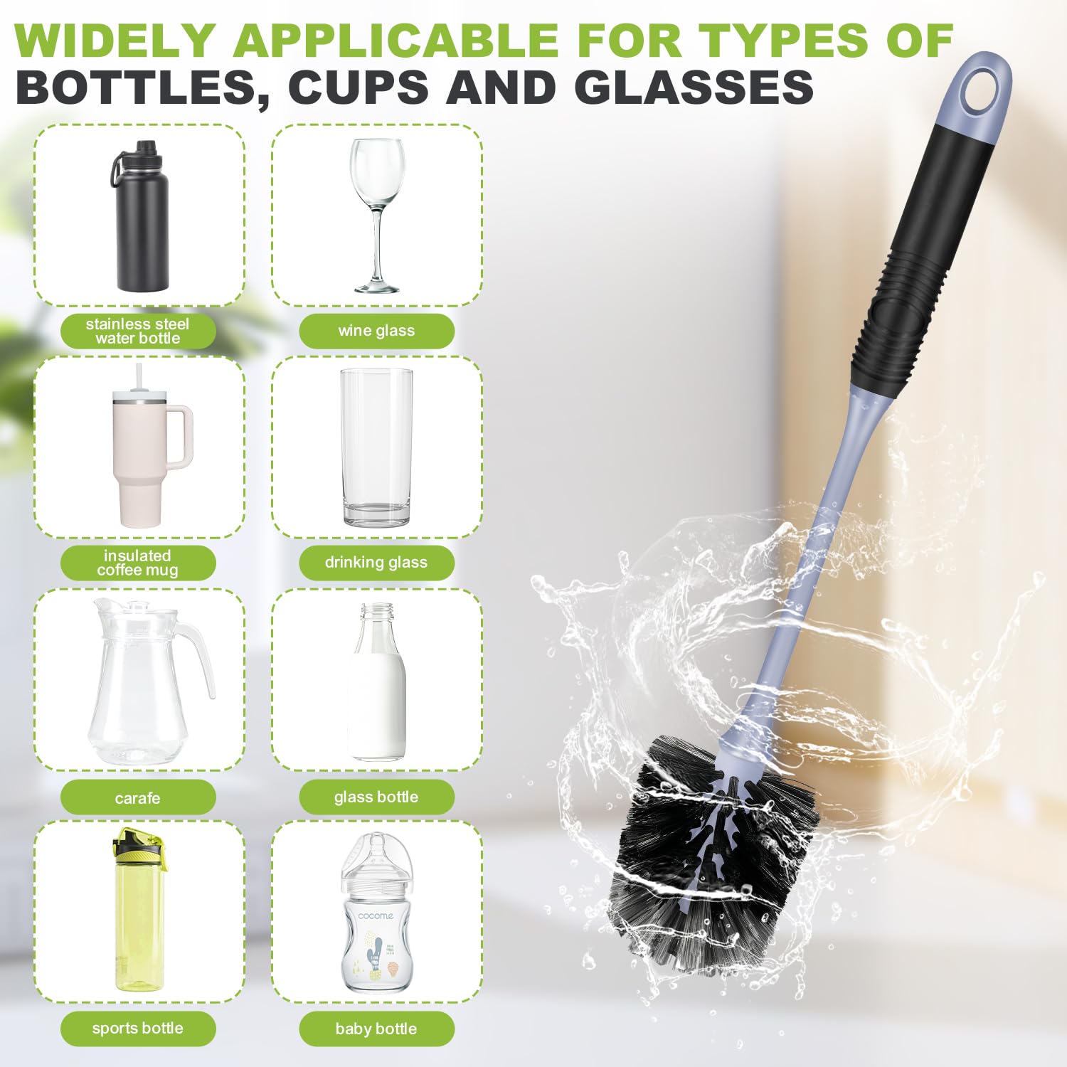Long Handle Bottle Brush - Sparkling Clean Bottles -6