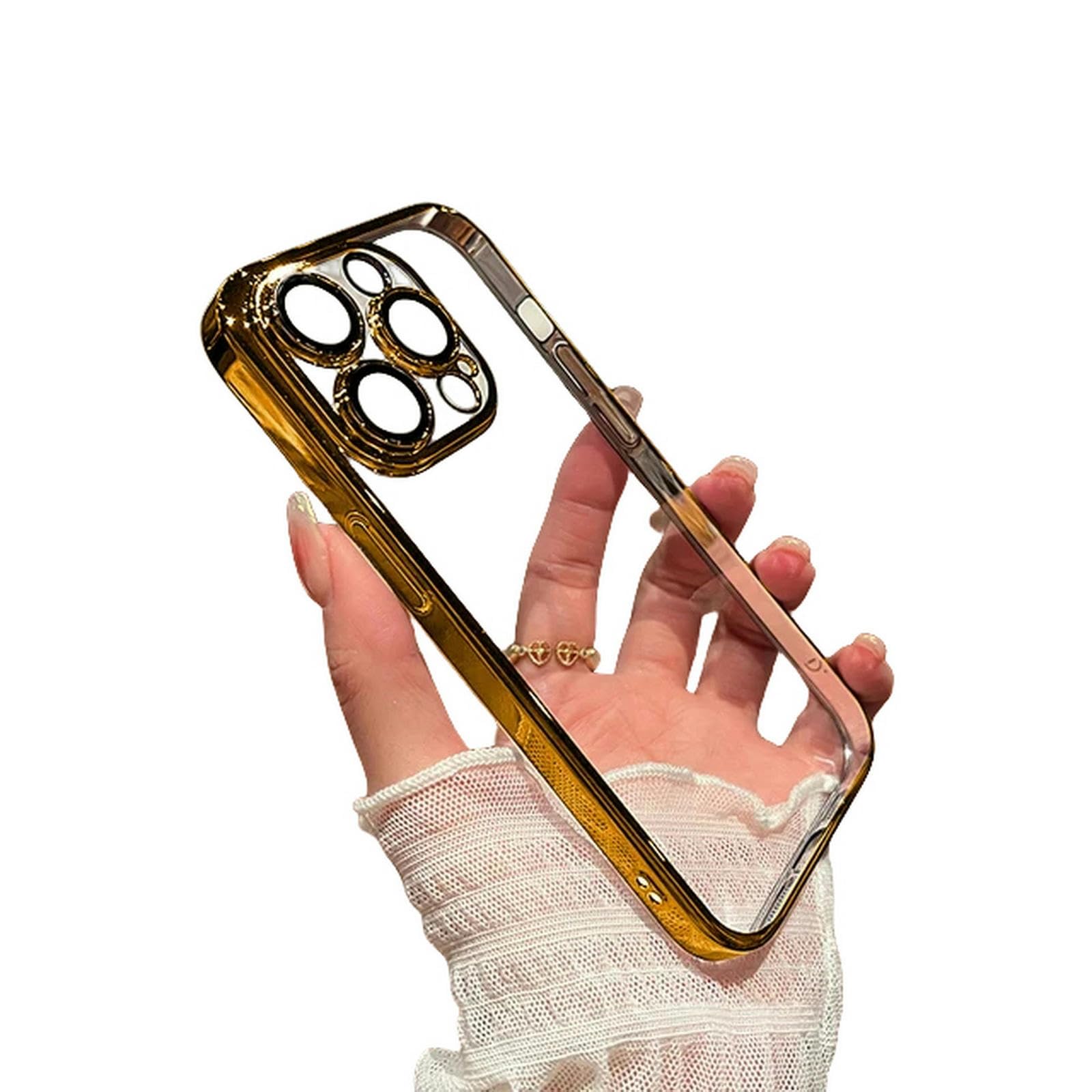 MdybFiphone Case Plating Square Clear Phone Case For Iphone 15 14 12 11 13 Pro Max Silicone Frame Shockproof Cover