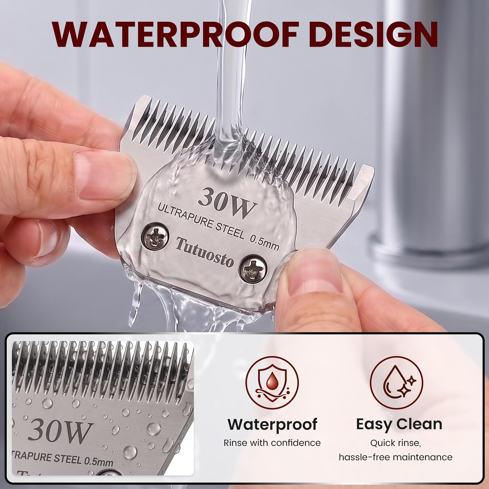 Lame per tosatrici da 30 W compatibili con tosatrici Andis, Wahl e Oster