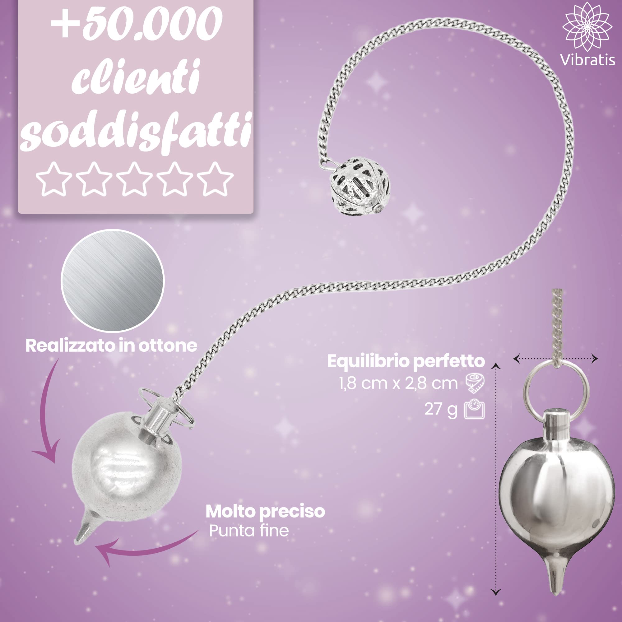 Pendolo Radioestesia Argento | A Forma Di Goccia | Per Divinazione E Radionica | Con Astuccio E Ebook - Foto 12