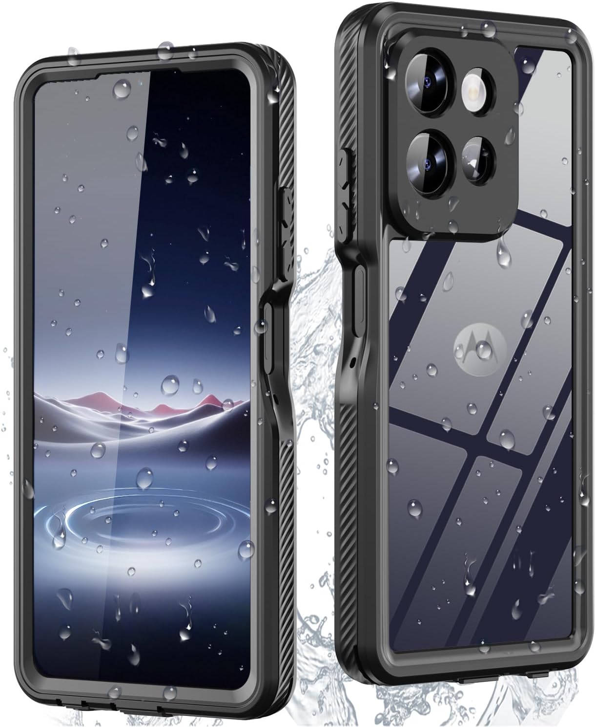 for Motorola Moto G Power 2026 Case, IP68 Waterproof with Built-in Screen Protector, Full Body Underwater Dustproof Shockproof Protective Phone Case for Moto G Power 2026 Black